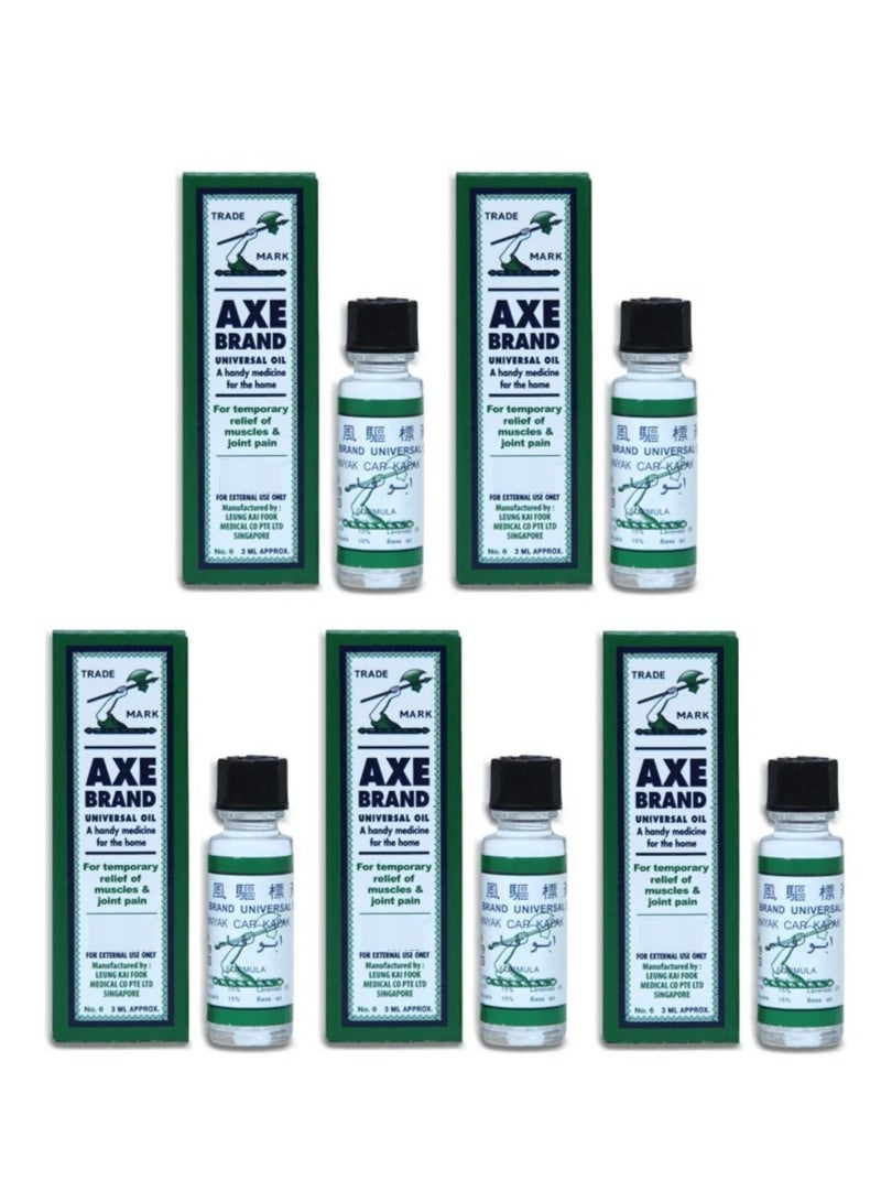 Axe 5Pcs Universal Oil For Temporary Relief Of Muscles & Joint Pain 3ml - Image 1